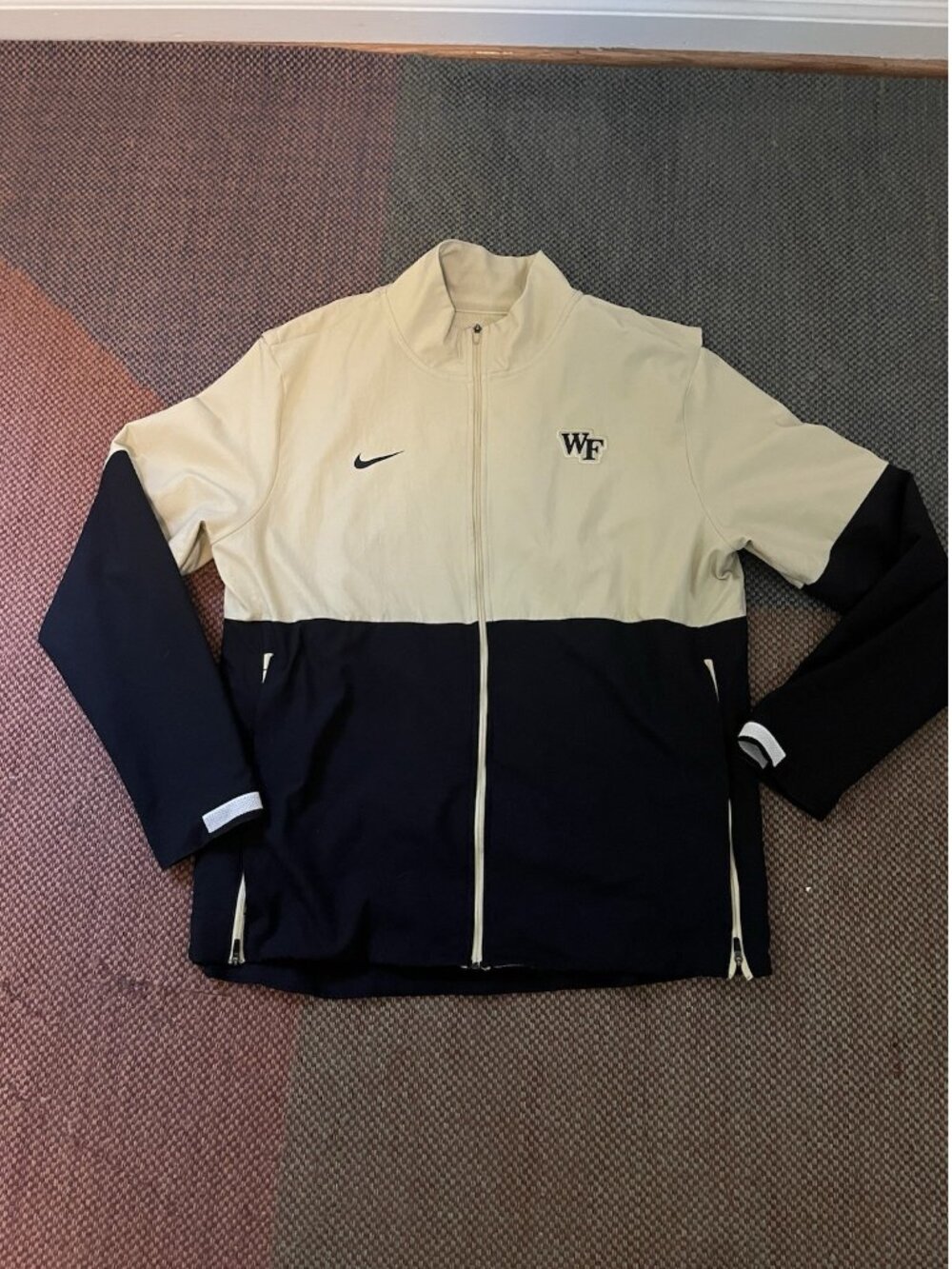 Nike Dry Fit Wake Forest Demon Deacons On Field Vented Full Zip Size Large L